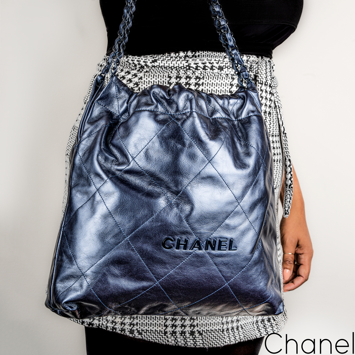 chanel 22 bag blue